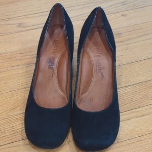 Gentle Souls Black Wedge Shoes